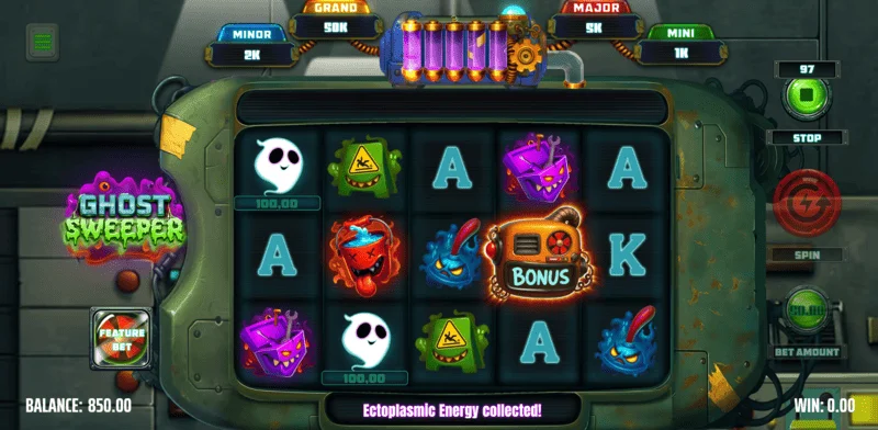 Ghost Sweeper – Ektoplasma-Energieleiste beim Auslösen